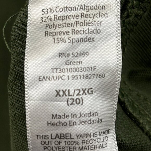 Time And tru Pull On Jegging Women's size 20 Green Denim jeans - Picture 3 of 4